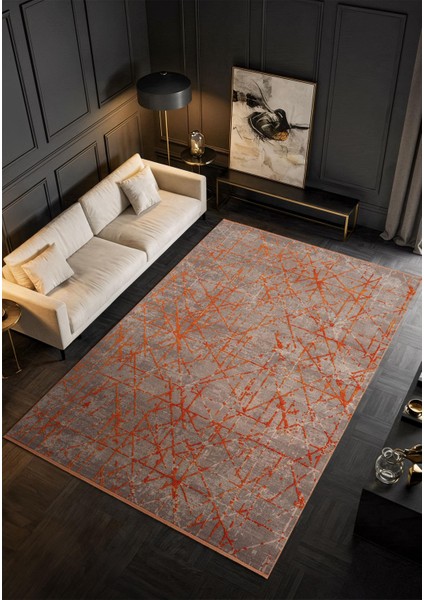 Art AT005T Turuncu Halı Modern Desen Triko Akrilik Viskon Boyama Yüksek Sıklık Ipek Serisi fiyatları