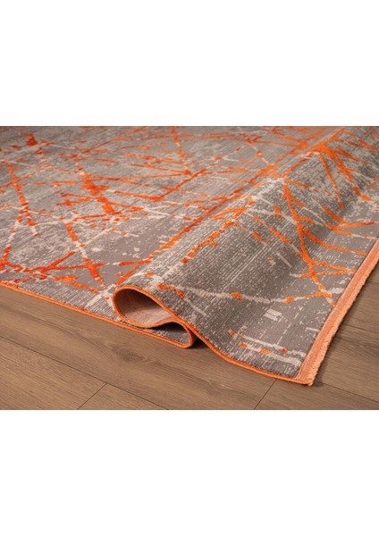 Art AT005T Turuncu Halı Modern Desen Triko Akrilik Viskon Boyama Yüksek Sıklık Ipek Serisi modelleri