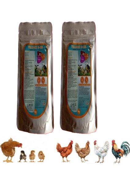 Yılsac E-Sel Kuş ve Kanatlılar Için Vitamin Takviyesi – E + C + Selenyum 100 gr x 2 Adet