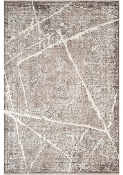 Art AT001A Gri Halı Modern Desen Triko Akrilik Viskon Boyama Yüksek Sıklık Ipek Serisi