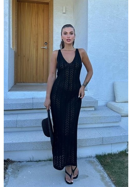 Rosalia Sırt Dekolteli Elbise 2761