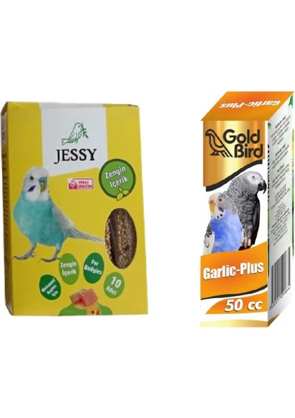 Garlic-Plus Kafes Kuşları Için Iştah Acıcı Damla ve Jessy Ballı Kraker 10 Lu
