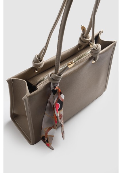 Lagraccio Paris Kadın Simon Fularlı Büyük Boy Omuz Çantası Vizon fırsatları