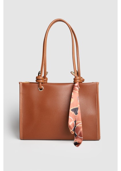 Lagraccio Paris Kadın Simon Fularlı Büyük Boy Omuz Çantası Taba fiyatları