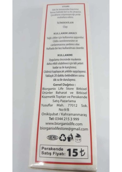 Beyaz Kil Maskesi 200 gr fiyatları