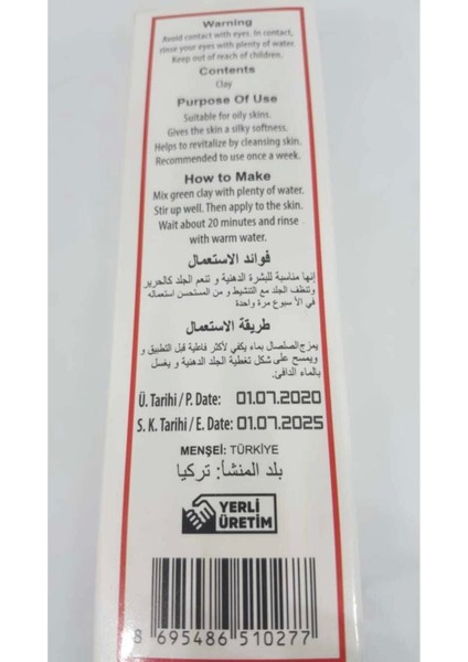 Beyaz Kil Maskesi 200 gr modelleri