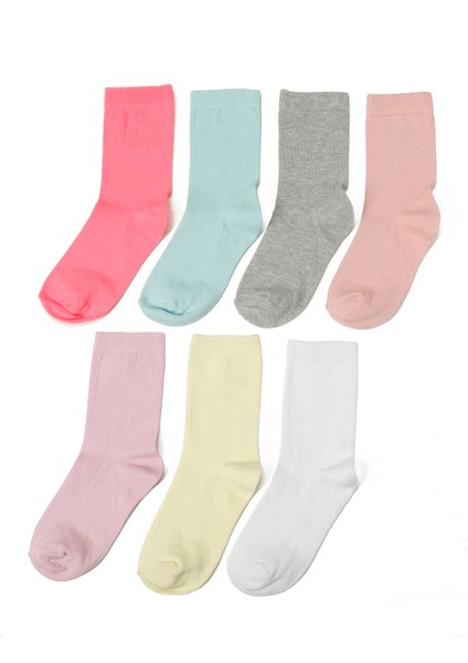 Basıc 7 Lı Skt-G 5pr Pembe Kız Çocuk 7 Li Çorap