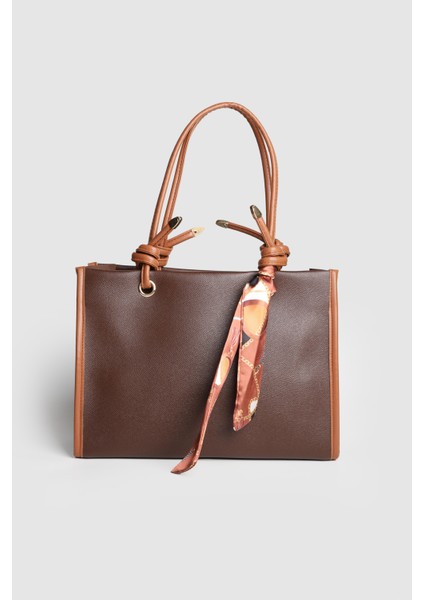 Lagraccio Paris Kadın Simon Fularlı Büyük Boy Omuz Çantası Kahve Taba fiyatları