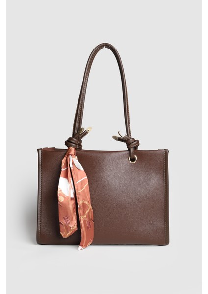 Lagraccio Paris Kadın Simon Fularlı Büyük Boy Omuz Çantası Kahve fiyatları