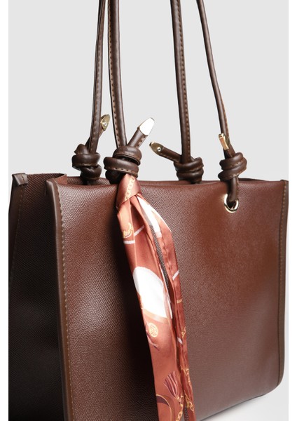 Lagraccio Paris Kadın Simon Fularlı Büyük Boy Omuz Çantası Kahve fırsatları