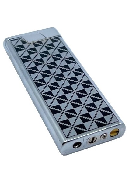 Metal Mum Alev Slim Çakmak Parlak Gri Model - 2 fırsatları