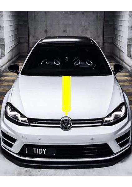 Oto Kaput Şerit Özel Yeni Sticker Kartal Tasarımlı Sarı 12*60 cm modelleri