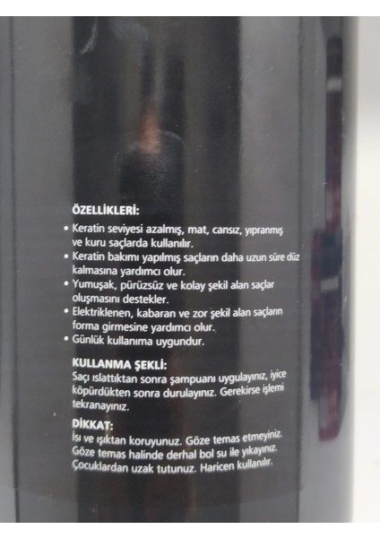 Keratin Şampuan Güçlü ve Doğal Saçlar Için fiyatları