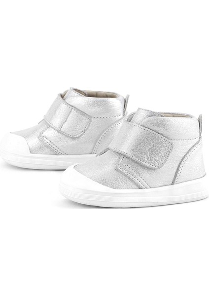 Yoohoo Hakiki Deri Beyaz Simli Cırtlı Unisex Bebek Bot indirimleri