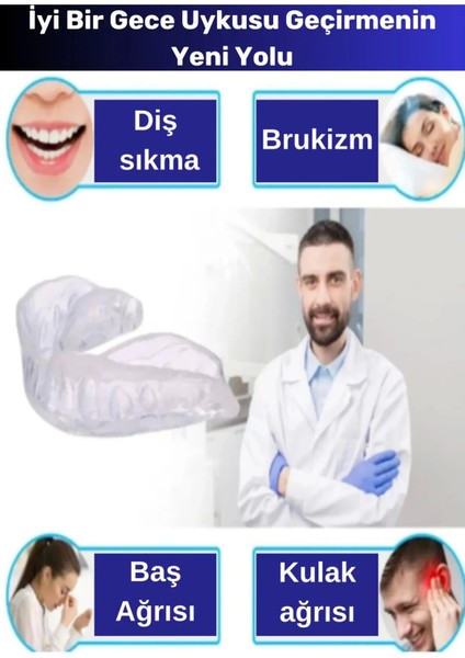 Premium Özel Seri Gece Plağı Çene Diş Sıkma Gıcırdatma Önleyici Koruyucu Diş Aparatı 2 Adet fiyatları