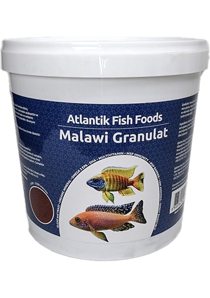 Malawı Fısh Granulat 3000 gr Kova Balık Yemi