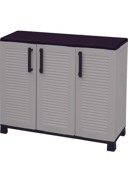 Üç Kapaklı Plastik Bahçe Dolabı 102X37X90CM fiyatları