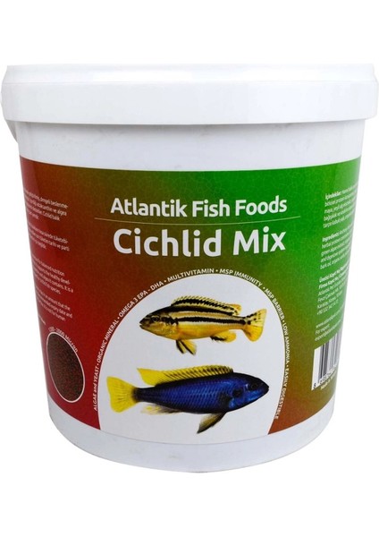 Cıchlıd Mıx Granulat 3000 gr Kova Balık Yemi