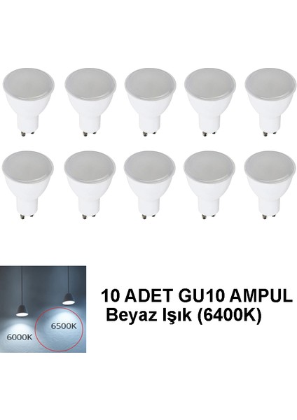 GU10 LED Çanak Ampul PAR16 10 Adet