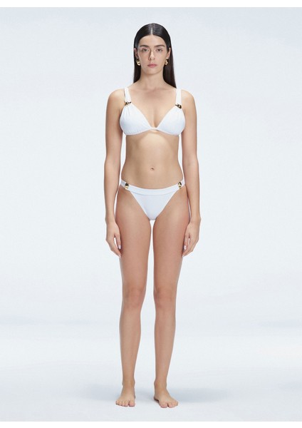 Beyaz Kadın Bikini Üst Zella