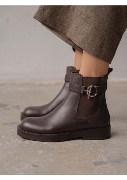 Adin Kahve Hakiki Deri Kadın Bot fırsatları