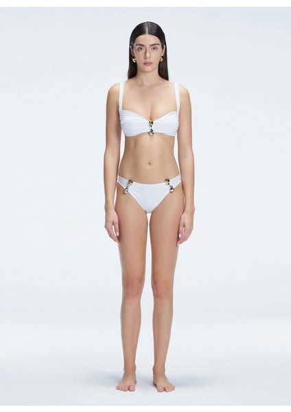 Beyaz Kadın Bikini Alt Emılıa