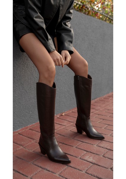 Arnold Kahve Hakiki Deri Çizme