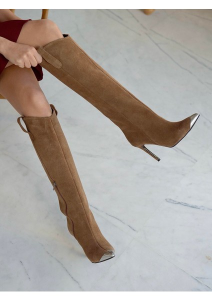 Fall Camel Süet Hakiki Deri Çizme