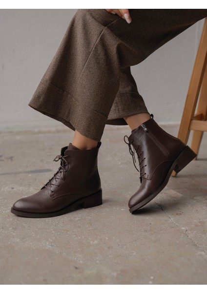 Moli Kahve Hakiki Deri Kadın Bot indirimleri