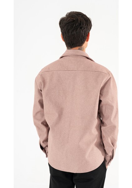 Erkek Vizon Oversize Gömlek Ceket Kapaklı Çift Cepli Çıtçıtlı fırsatları