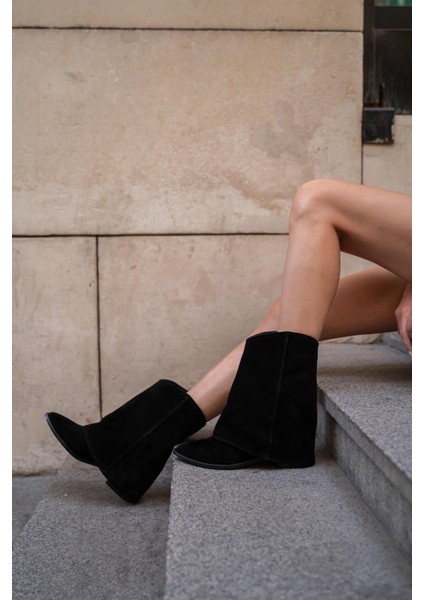 Holden Siyah Süet Hakiki Deri Bot