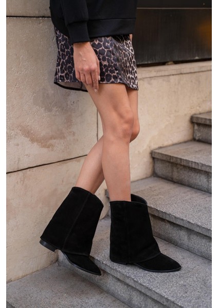 Holden Siyah Süet Hakiki Deri Bot