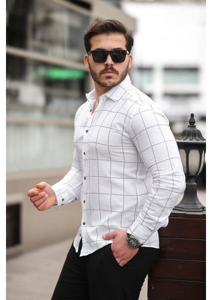 Erkek Kare Desenli Gömlek modelleri