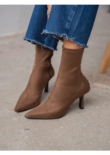 Dina Streç Kahve Süet Bot fırsatları