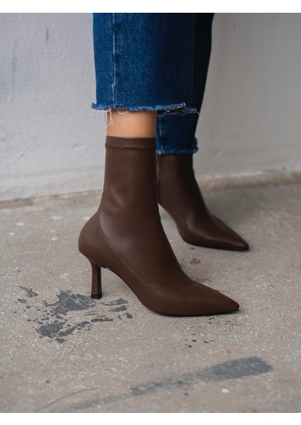 Dina Streç Kahve Deri Bot fırsatları