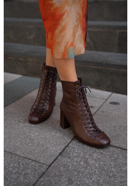 Gigi Kahve Hakiki Deri Bot