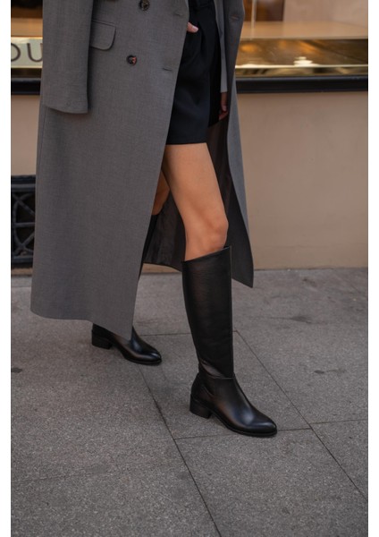 Nigel Siyah Hakiki Deri Çizme fiyatları