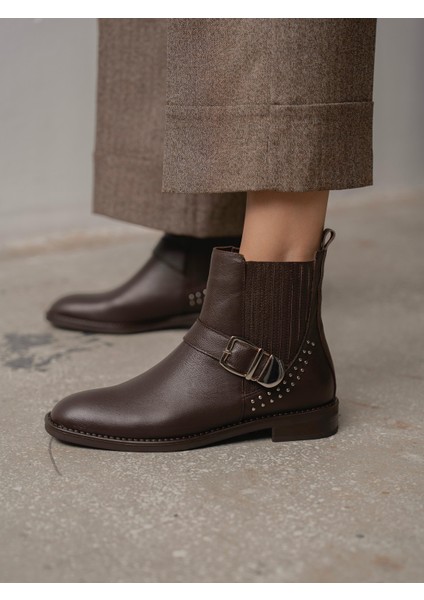 Novan Kahve Hakiki Deri Kadın Bot fırsatları