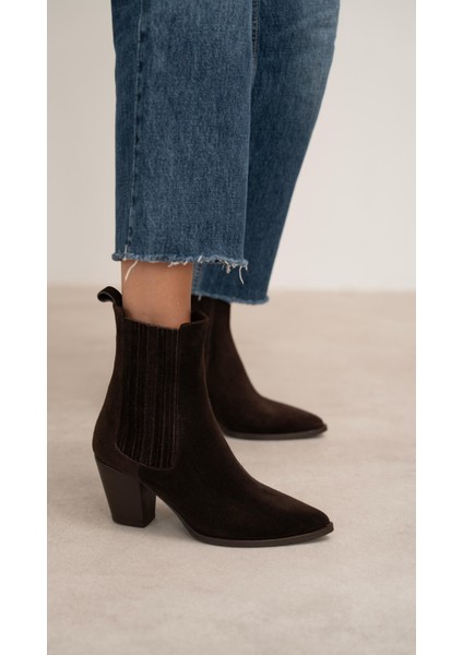 Marcelo Kahve Süet Hakiki Deri Bot