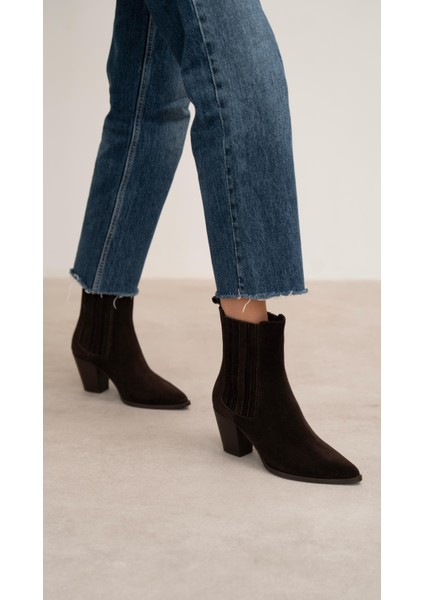 Marcelo Kahve Süet Hakiki Deri Bot modelleri