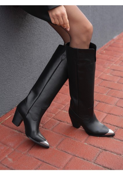 Bradley Siyah Hakiki Deri Çizme indirimleri