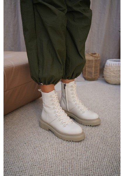 Kayla Ekru Deri Bot fırsatları