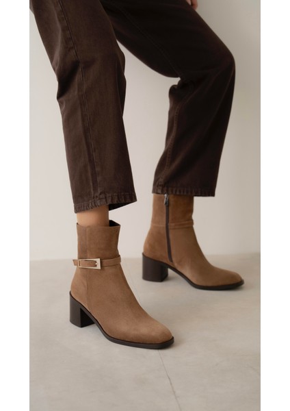 Sutalo Camel Süet Hakiki Deri Bot modelleri