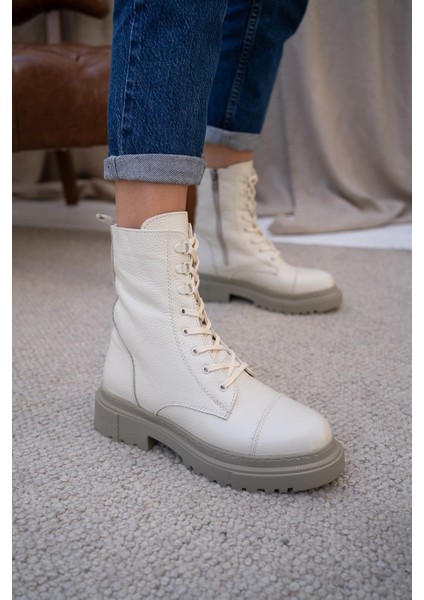 Yule Ekru Deri Bot modelleri