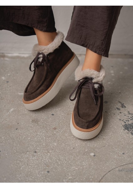 Cira Kahve Hakiki Süet Kadın Bot fırsatları