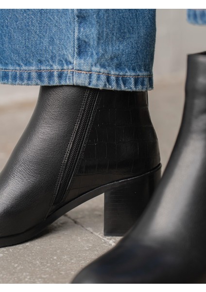 Henin Siyah Hakiki Deri Kadın Bot fırsatları