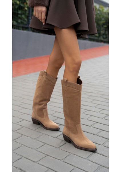 Fonseca Camel Süet Hakiki Deri Çizme indirimleri