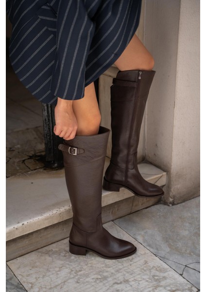 Bentley Kahve Hakiki Deri Çizme modelleri