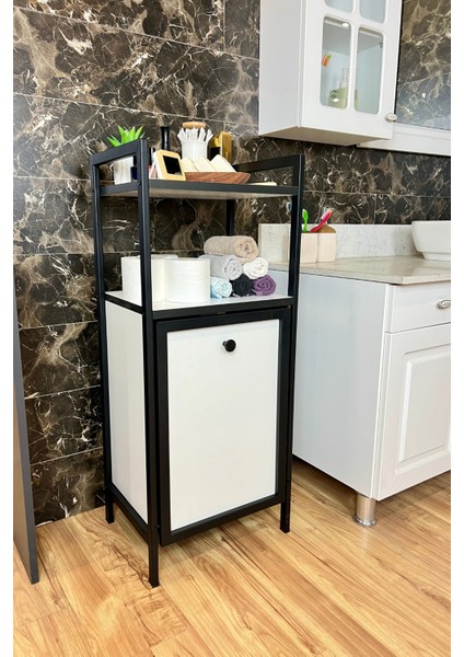 Banyo Düzenleyicisi Organizeri Kirli Çamaşır Sepeti Dolabı Rafı