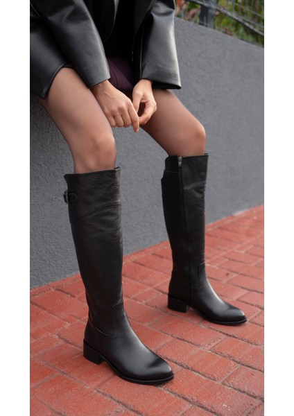 Bentley Siyah Hakiki Deri Çizme modelleri